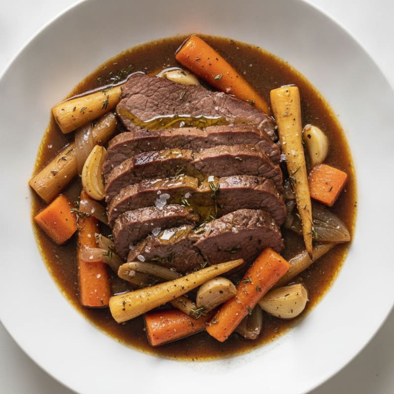 Slow-Cooked Beef Brisket with Root Vegetables