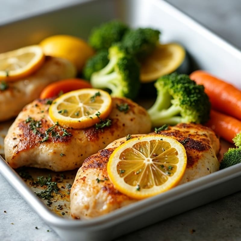 Sheet Pan Lemon Herb Chicken with Crispy Roasted Vegetables