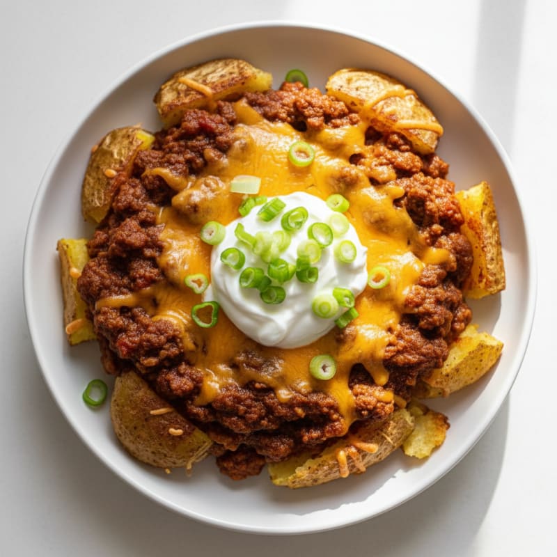Crispy Chili Cheese Potato Skins
