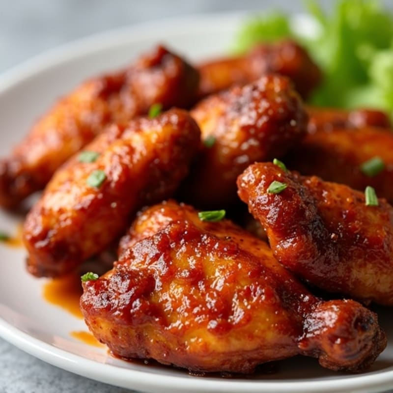 Crispy Roasted Spicy BBQ Chicken Wings