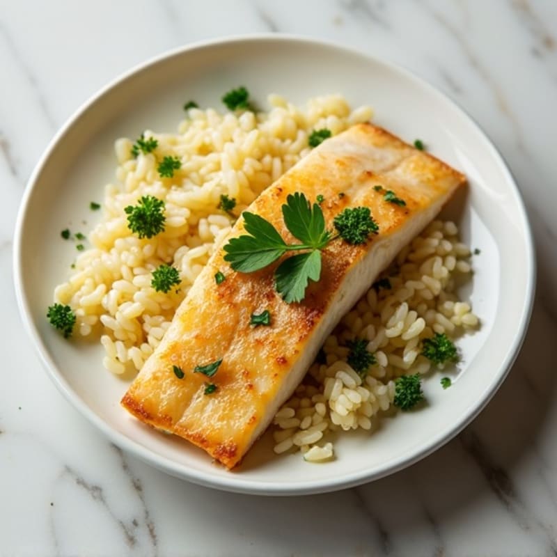 Lemon-Herb Pan Seared Flounder with Garlic Butter Sauce