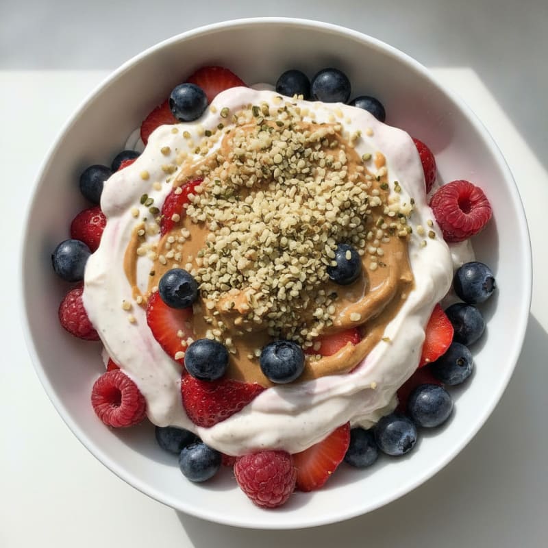 Greek Yogurt Parfait with Mixed Berries and Vanilla Protein
