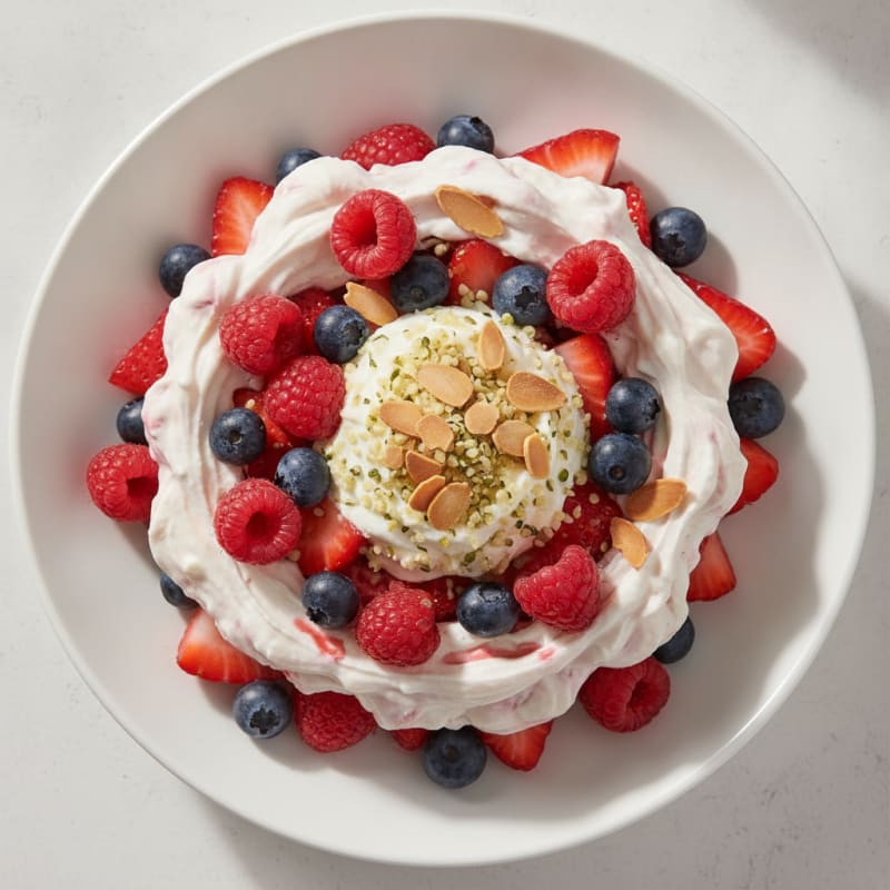 Greek Yogurt Protein Parfait with Mixed Berries