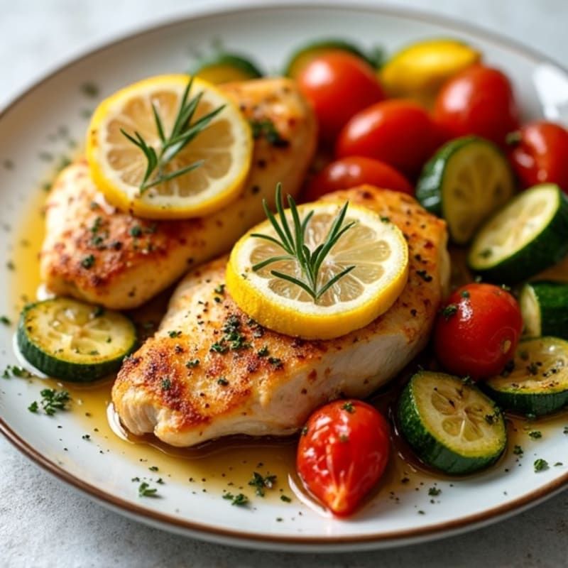 Crispy Sheet Pan Lemon Herb Chicken with Roasted Vegetables