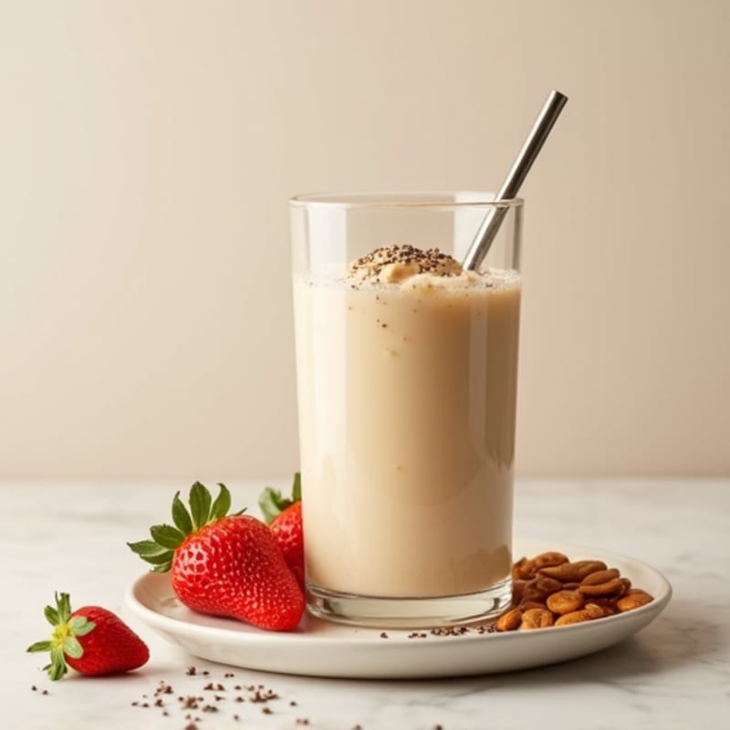 Protein Shake with Almond Butter and Chia Seeds