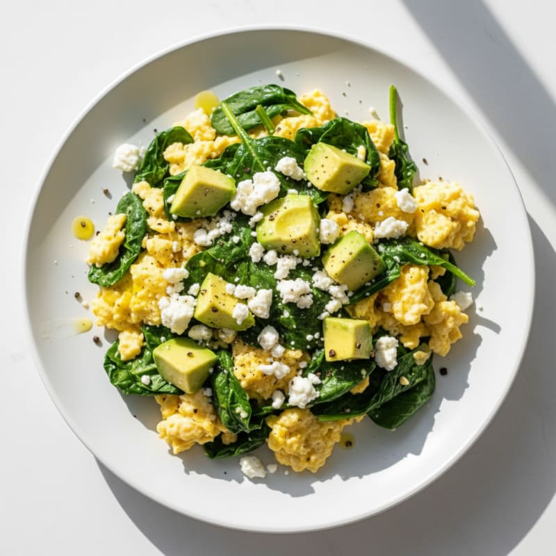 Creamy Spinach and Egg Scramble