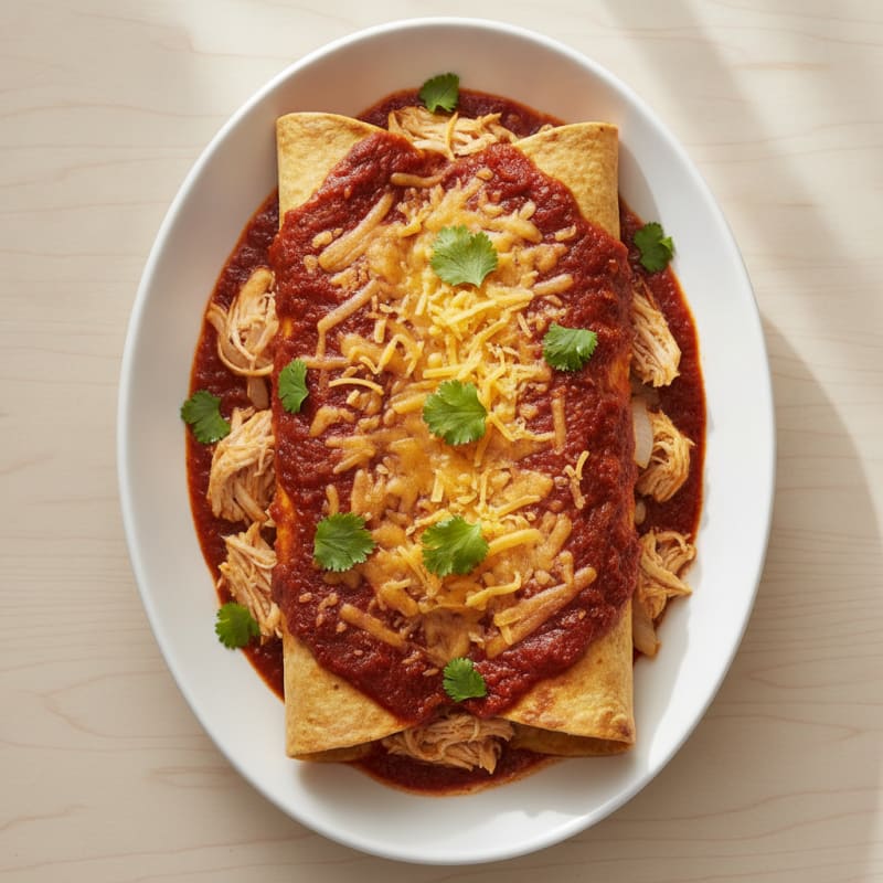 Chicken Enchiladas with Ancho Chili Sauce