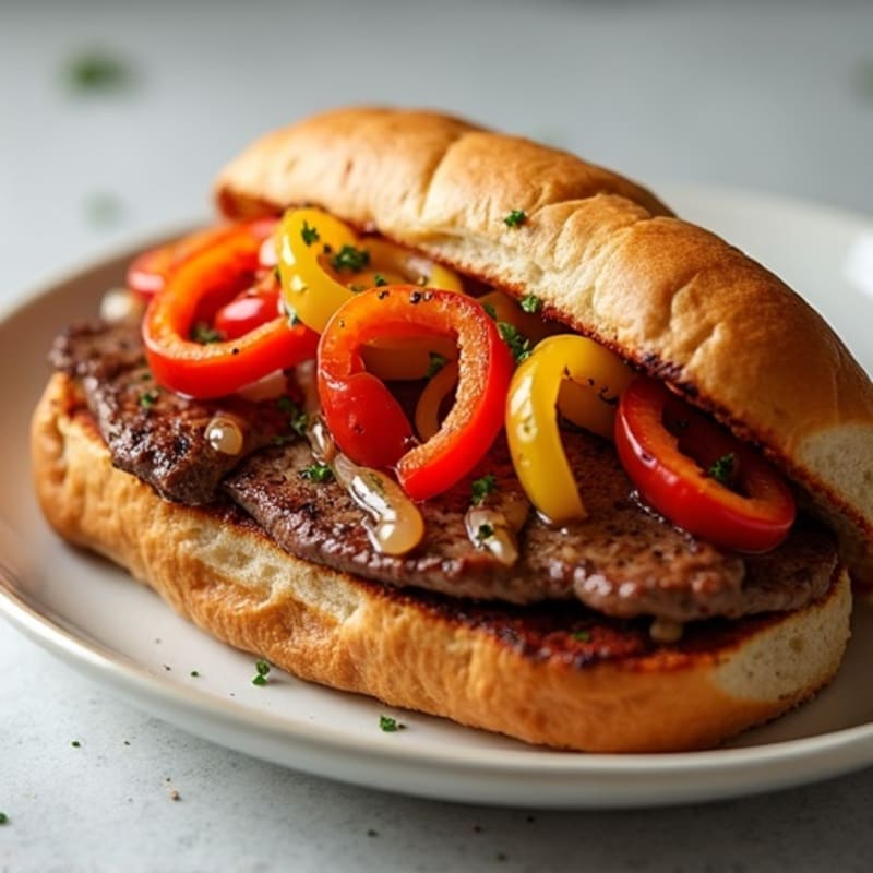 Lean Sirloin Philly with Bell Peppers and Onions