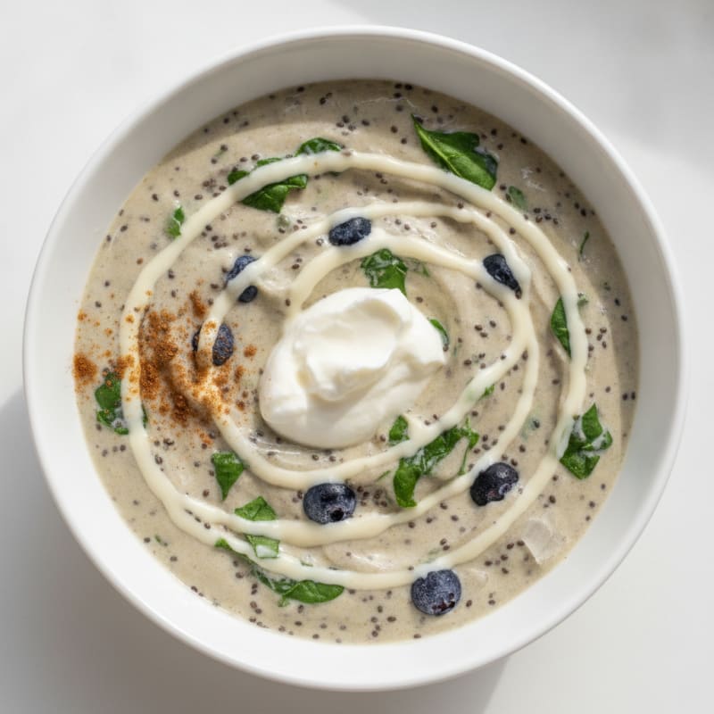 Blueberry Spinach Smoothie with Chia