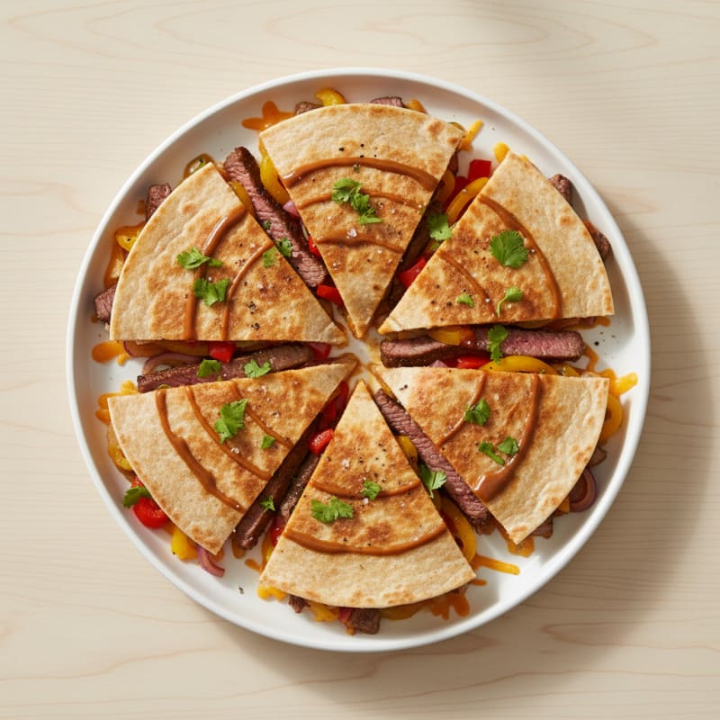 Pan-Seared Steak and Pepper Quesadillas