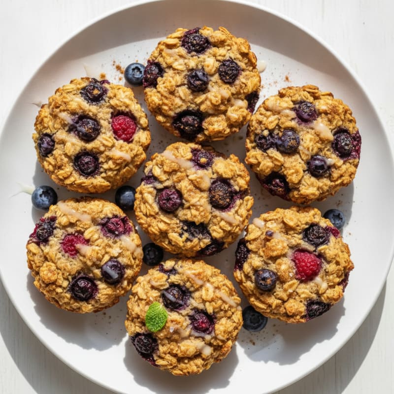 Protein-Packed Baked Berry Oatmeal Cups