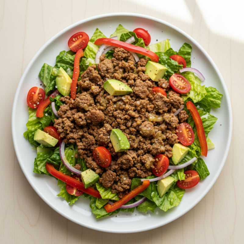 Crispy Ground Beef Taco Salad