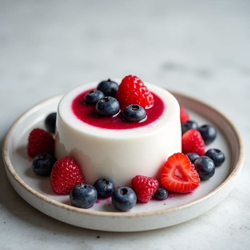 Silky Greek Yogurt Protein Pudding with Berries