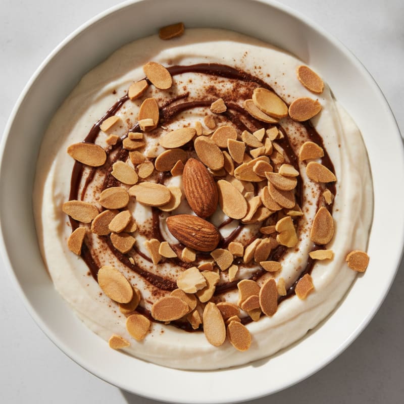 Silky Greek Yogurt Protein Pudding with Almonds