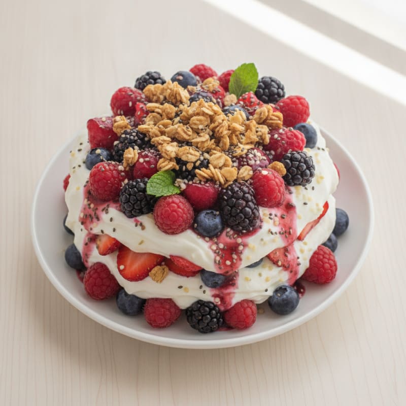 Creamy Greek Yogurt Protein Parfait with Berries