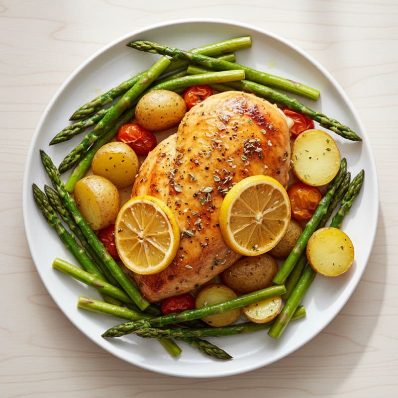 Golden Lemon-Herb Roasted Chicken Breast