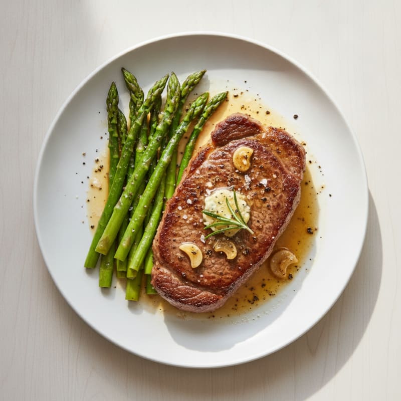 Pan-Seared Steak with Garlic Butter