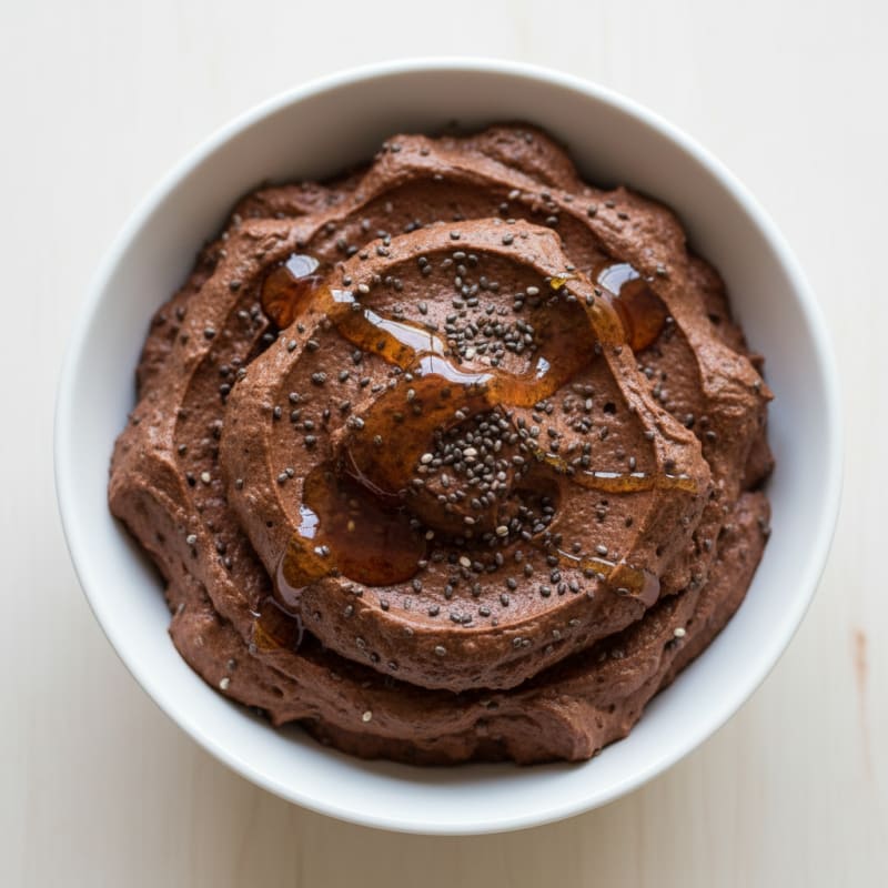 Silky Greek Yogurt with Cocoa and Chia Seeds