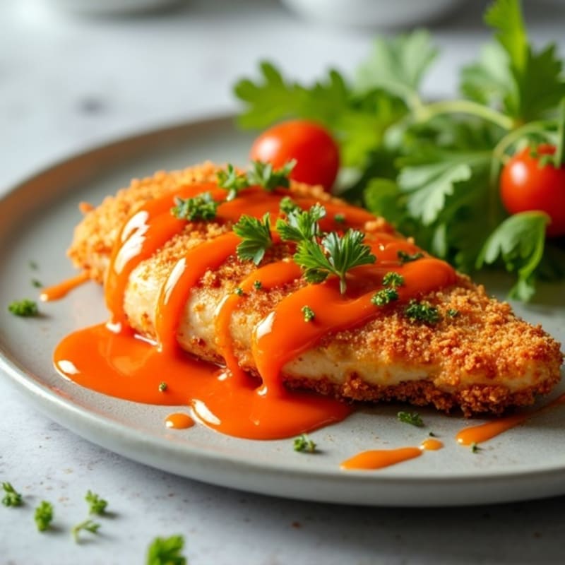 Crispy Baked Ginger-Garlic Chicken with Sweet Chili Sauce