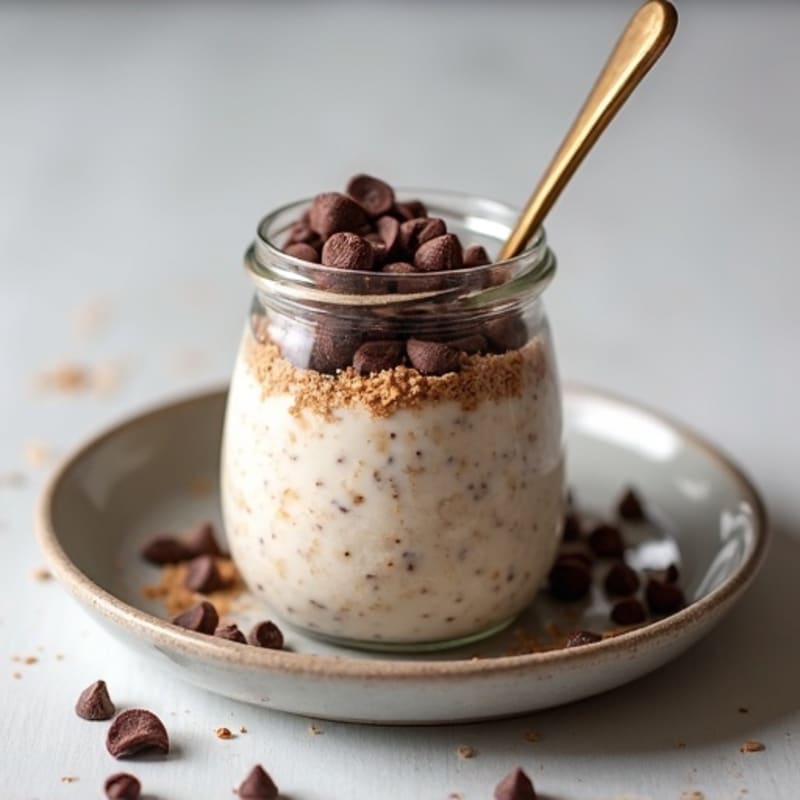 Creamy High-Protein Chocolate Chip Overnight Oats