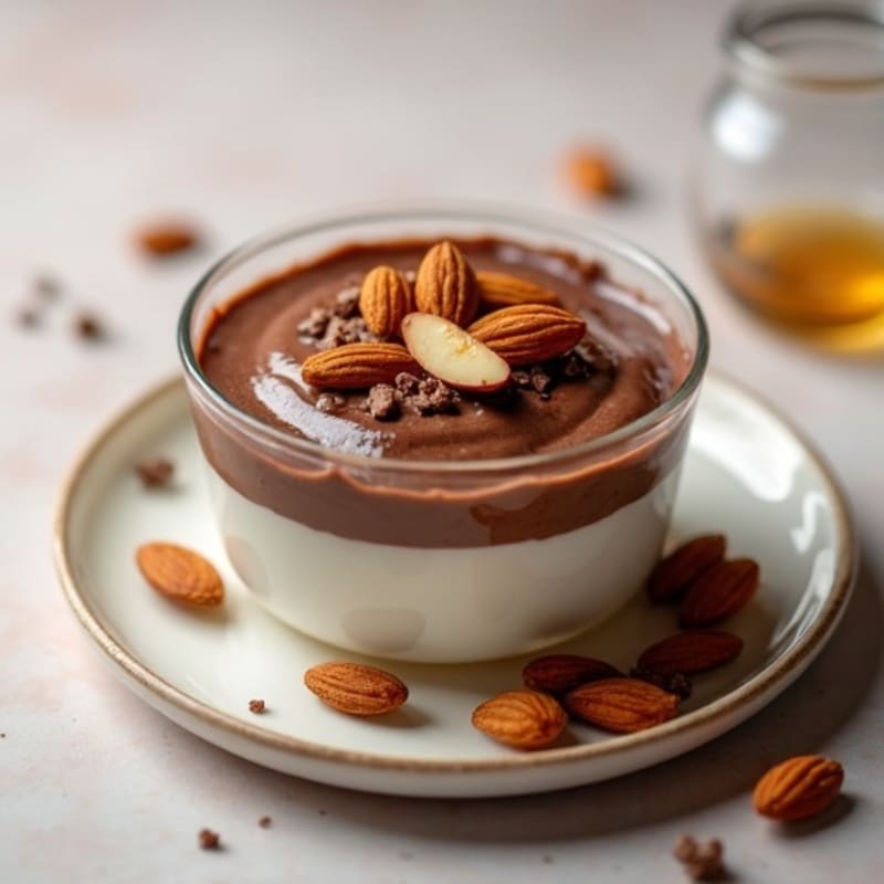 Creamy Chocolate Protein Pudding with Almonds