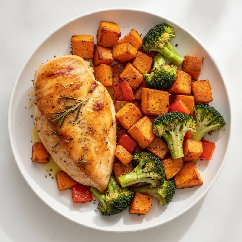 Herb-Roasted Chicken with Roasted Vegetables