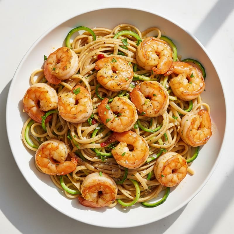 Zesty Garlic Shrimp Scampi with Linguine