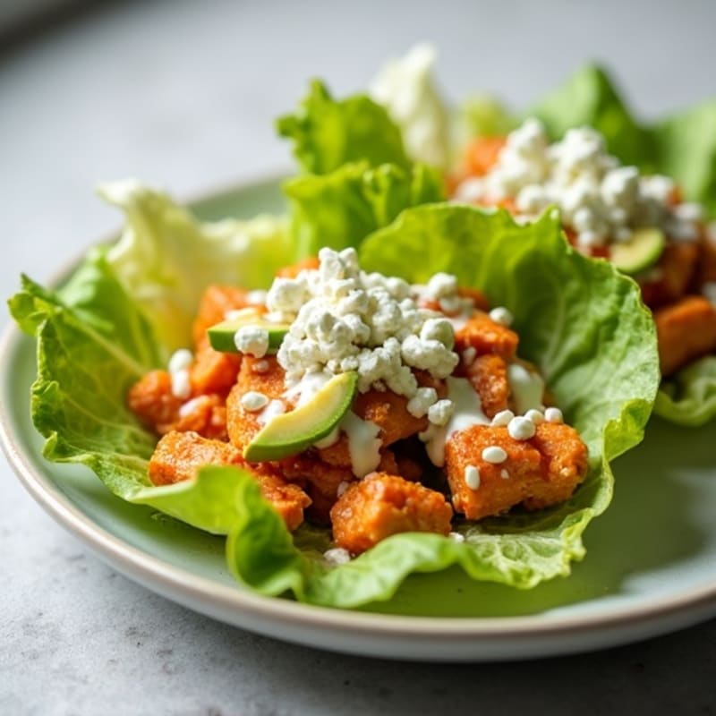 Spicy Buffalo Ranch Chicken Lettuce Wrap