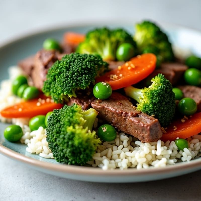 Lean Beef Stir Fry with Broccoli and Snap Peas