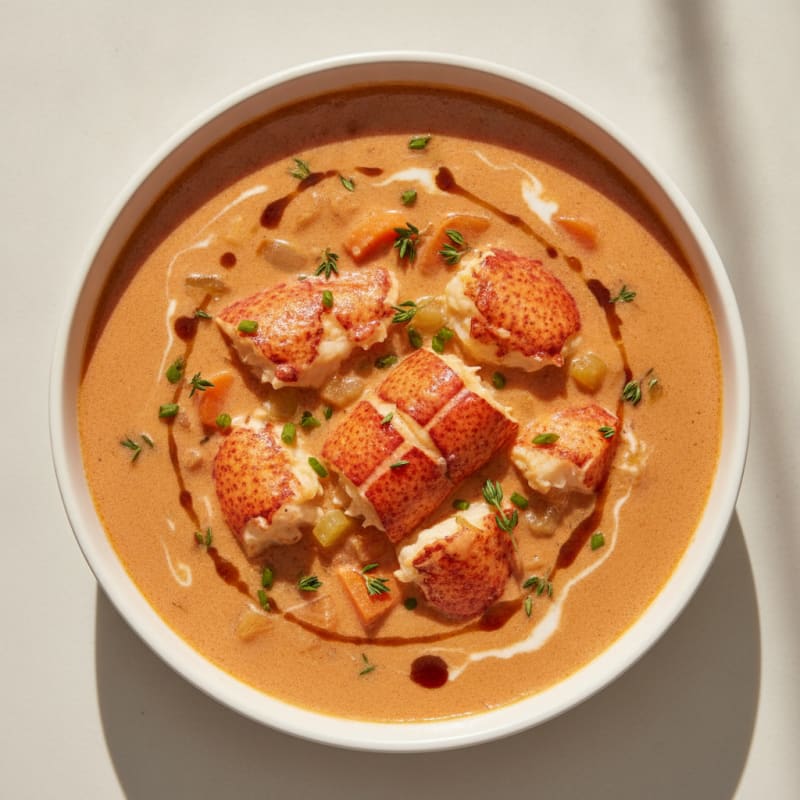 Rich Lobster Bisque with Sherry