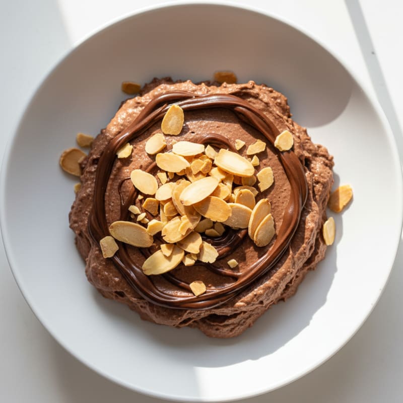 Silky Chocolate Protein Pudding with Almonds