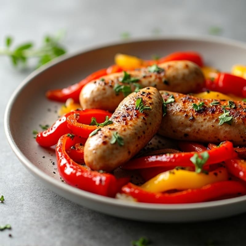 Sheet Pan Italian Herb Chicken Sausage with Roasted Bell Peppers
