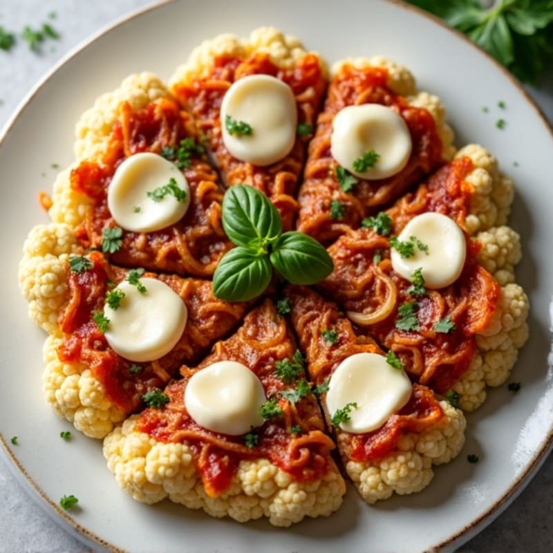 BBQ Pulled Chicken Cauliflower Crust Pizza