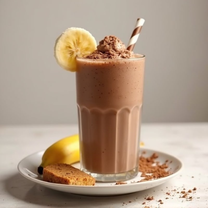 Chocolate Protein Shake with Silken Tofu and Peanut Butter
