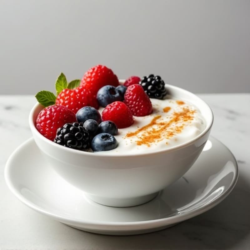 Silky Greek Yogurt Protein Bowl with Berries