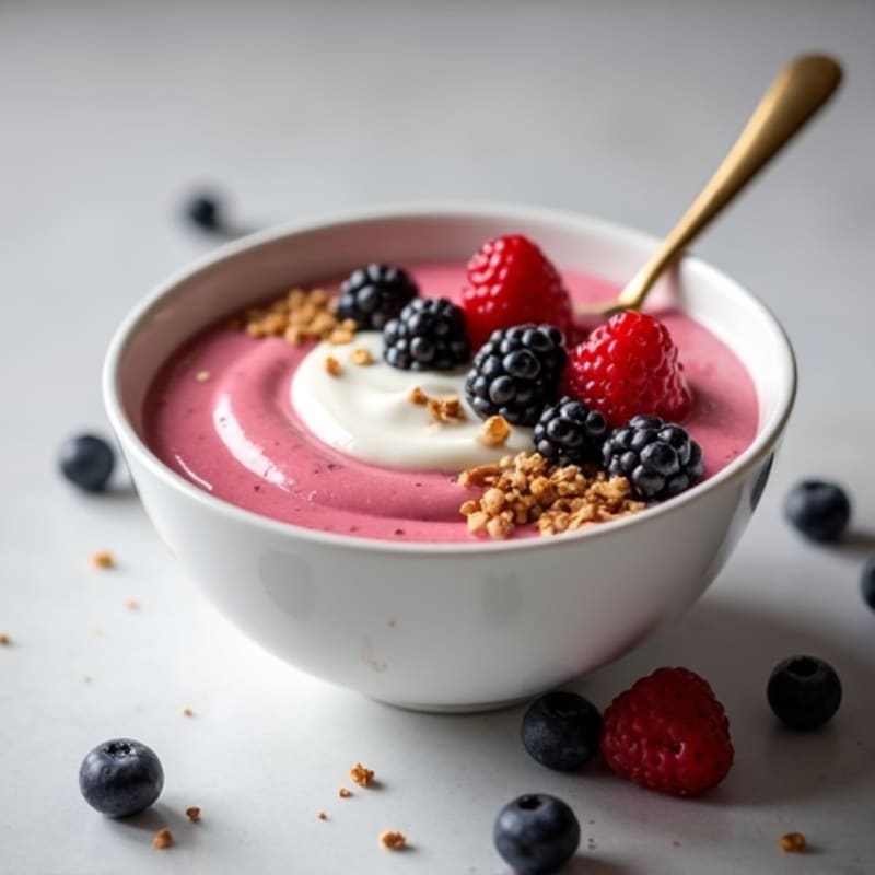 Creamy Greek Yogurt Protein Pudding with Berries