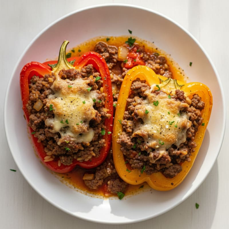 Ground Beef Stuffed Bell Peppers