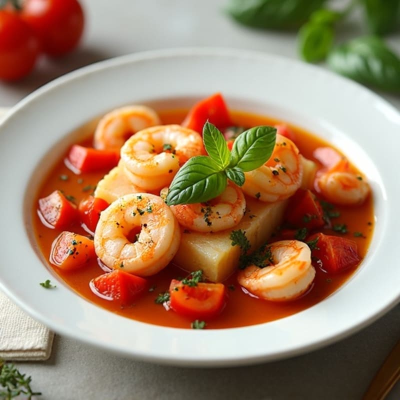 Hearty Tomato-Herb Seafood Stew