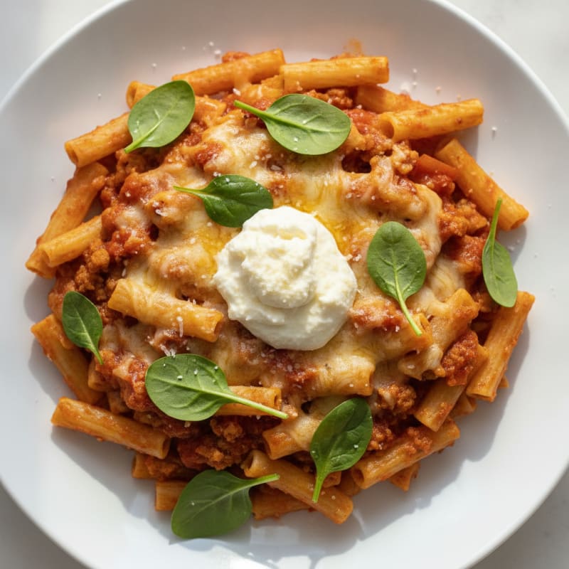 Classic Baked Ziti with Ricotta
