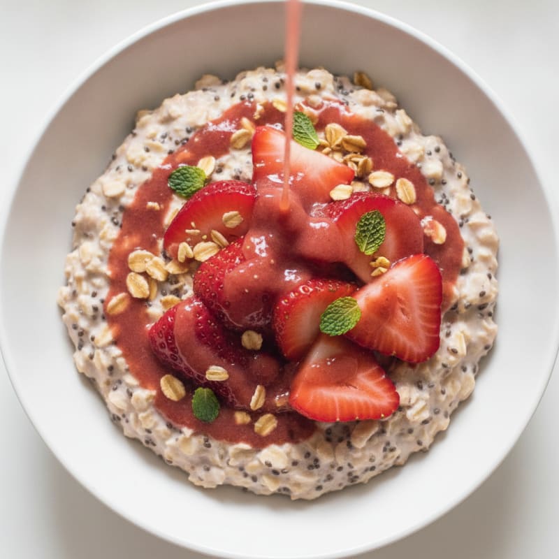 Strawberry Shortcake Overnight Oats