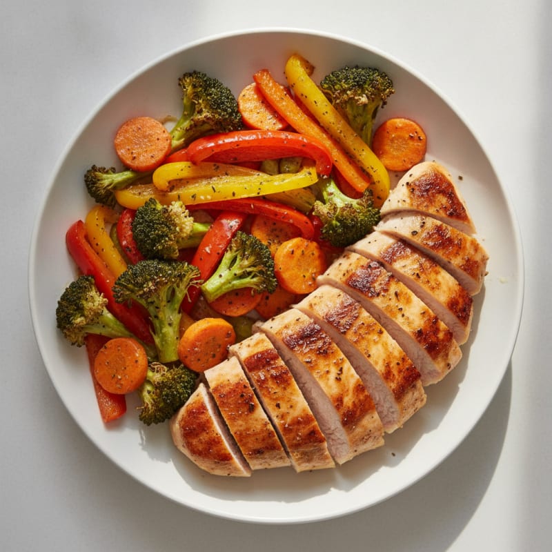 Pan-Seared Chicken with Roasted Vegetables