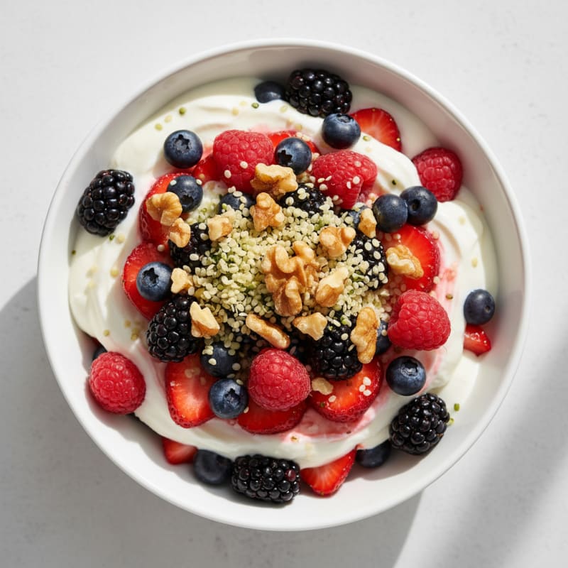 Creamy Greek Yogurt Protein Parfait with Mixed Berries