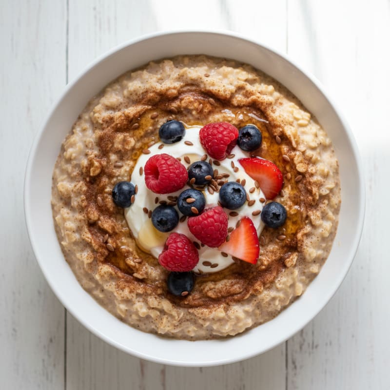 Creamy Spiced Protein Oats with Berries