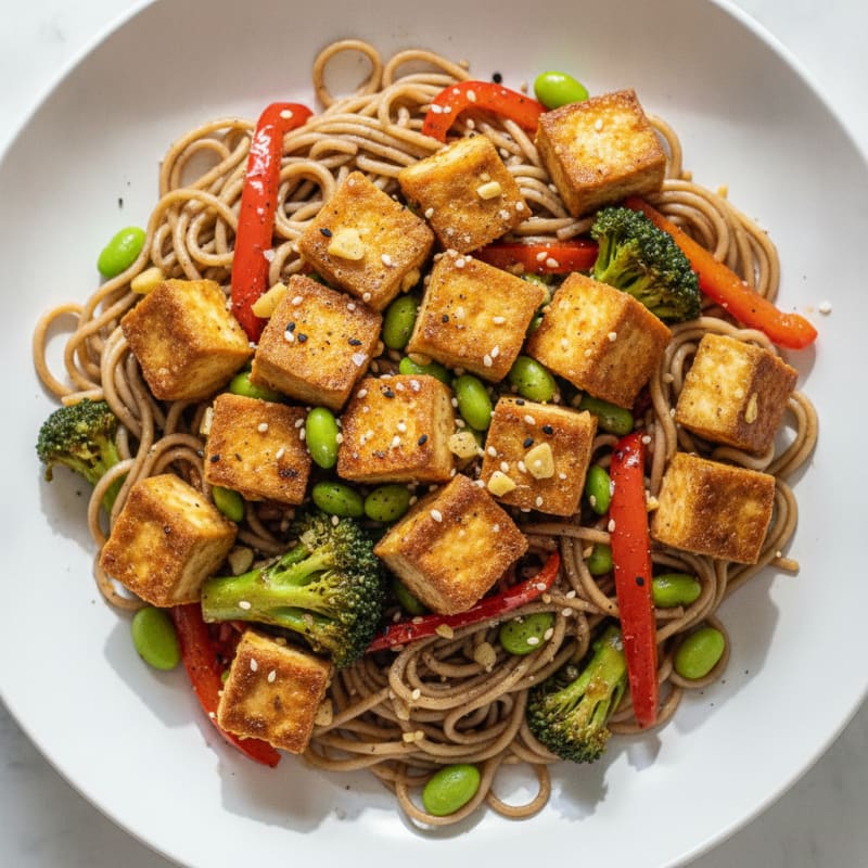 Sesame Tofu and Vegetable Stir-Fry