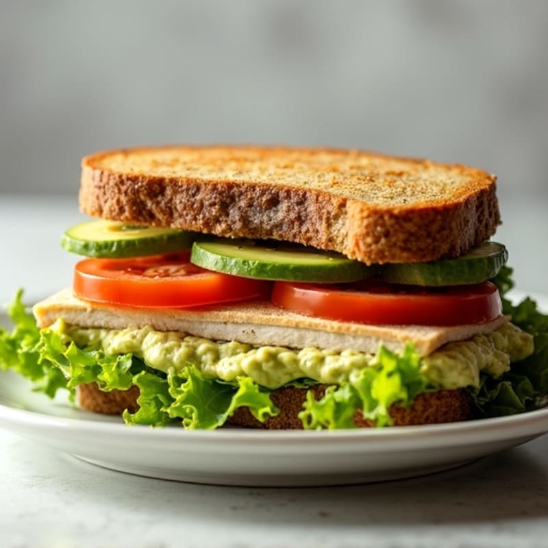 Herb-Crusted Turkey Club with Avocado Spread