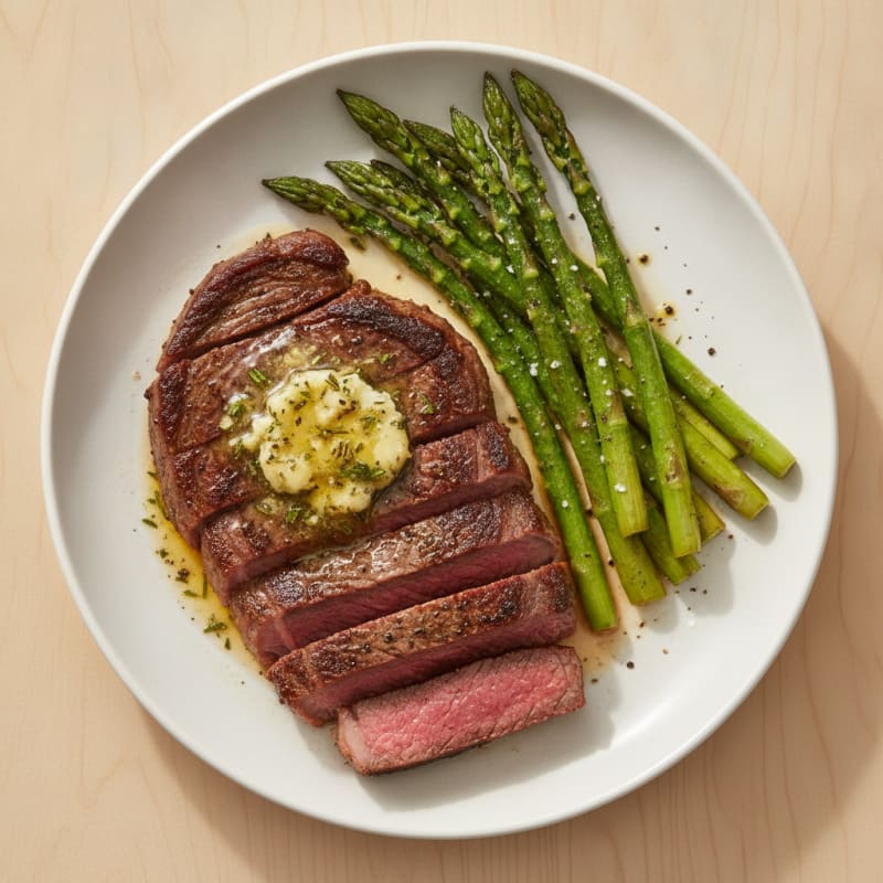 Pan-Seared Steak with Garlic Herb Butter
