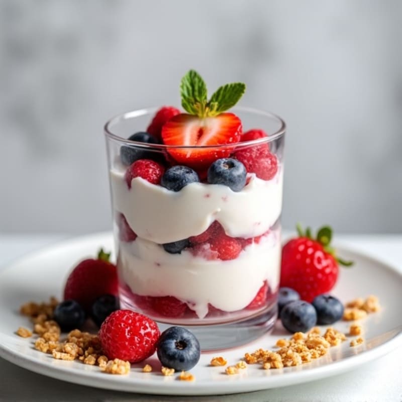 Creamy Greek Yogurt Protein Parfait with Mixed Berries