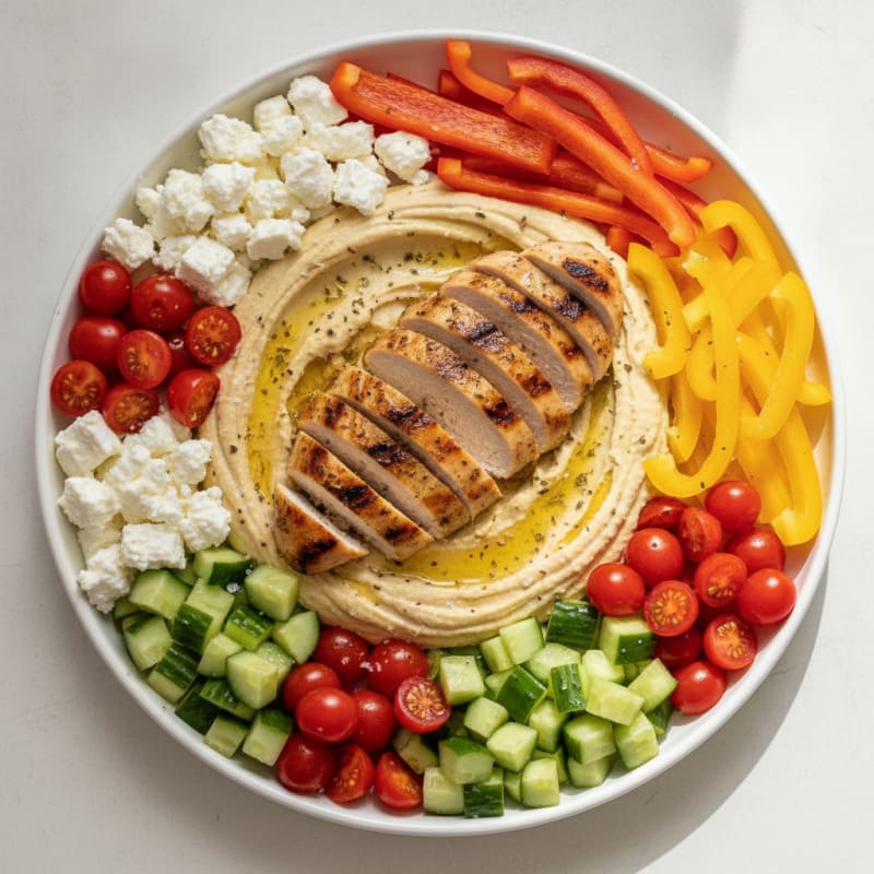 Mediterranean Hummus Vegetable Platter