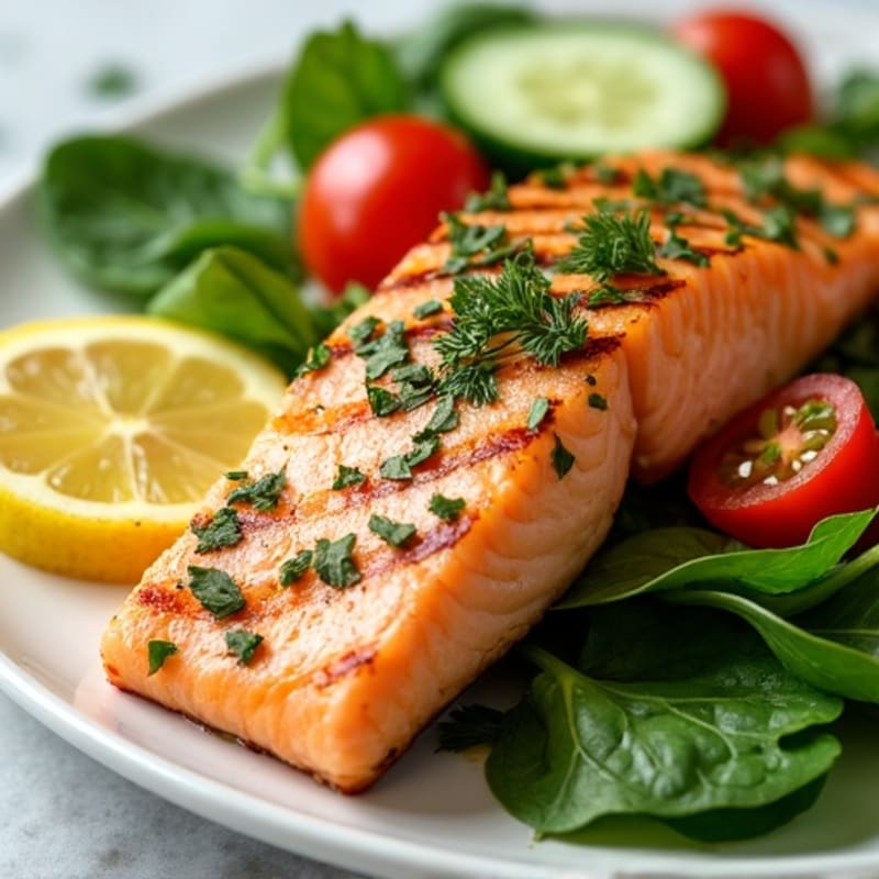 Flaky Grilled Salmon with Bright Lemon Herb