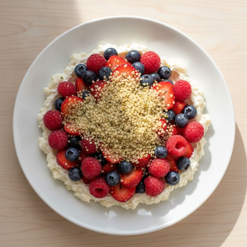 Greek Yogurt Protein Parfait with Mixed Berries